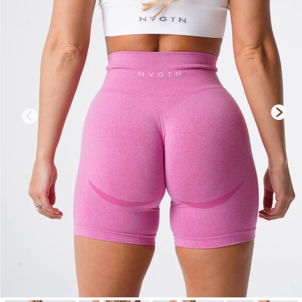 Nvgtn bubblegum pink contour shorts
